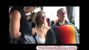 Stunning Blonde Groped on the Bus ! video