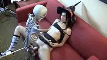 Who is she? Witch fucking skeleton video