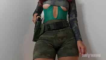 Militar sexy treinando video