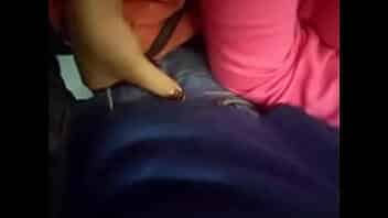 Dick grab by girl in bus video