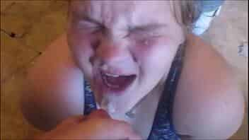 Cum facial  compilation thick loads of cum hitting slutty bitches in the face cum baths video