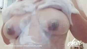 Desi Bhabhi Taking Shower Washing Her Big Boobs video